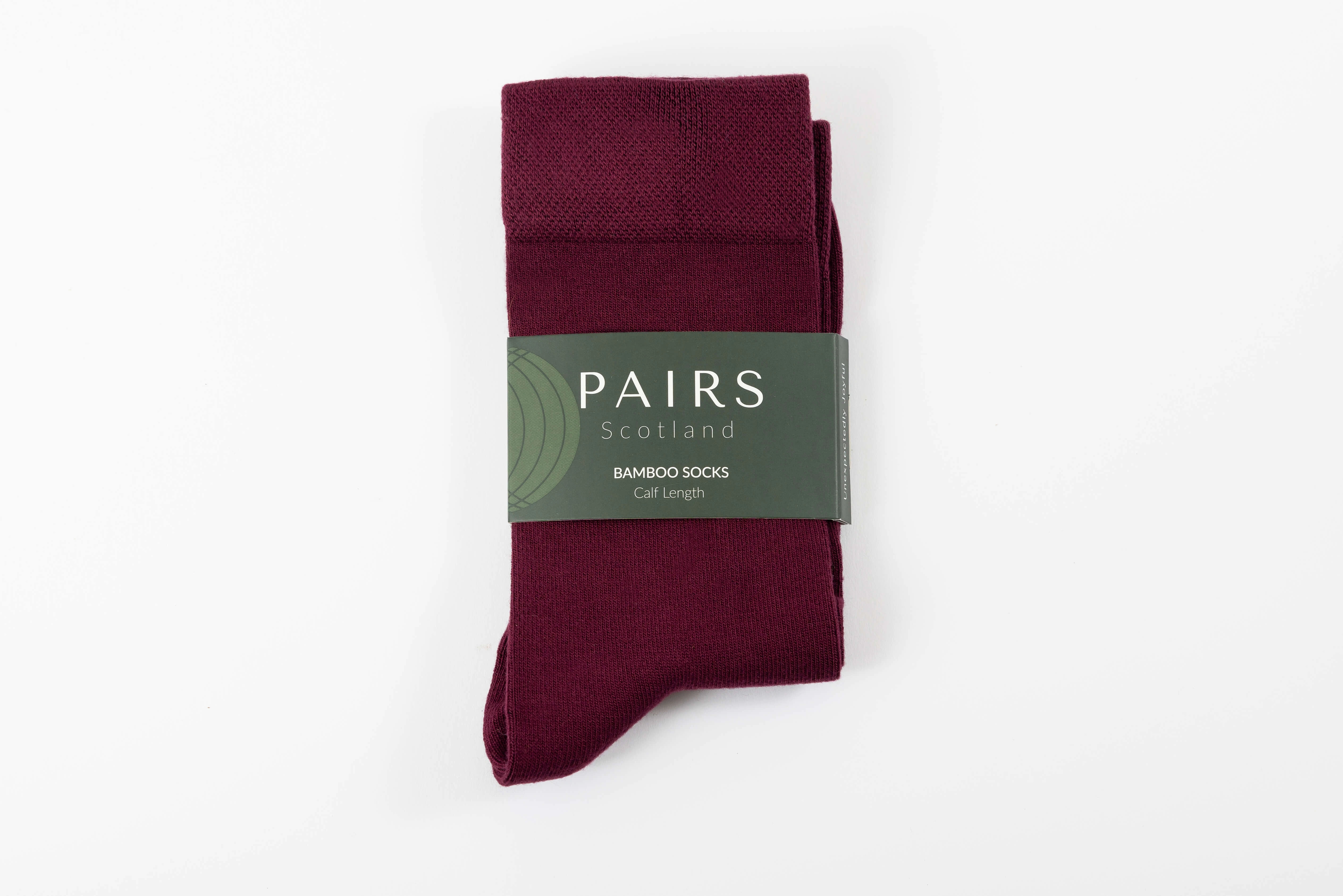 Burgundy Bamboo Bliss Calf Socks: Step into Comfort and Style